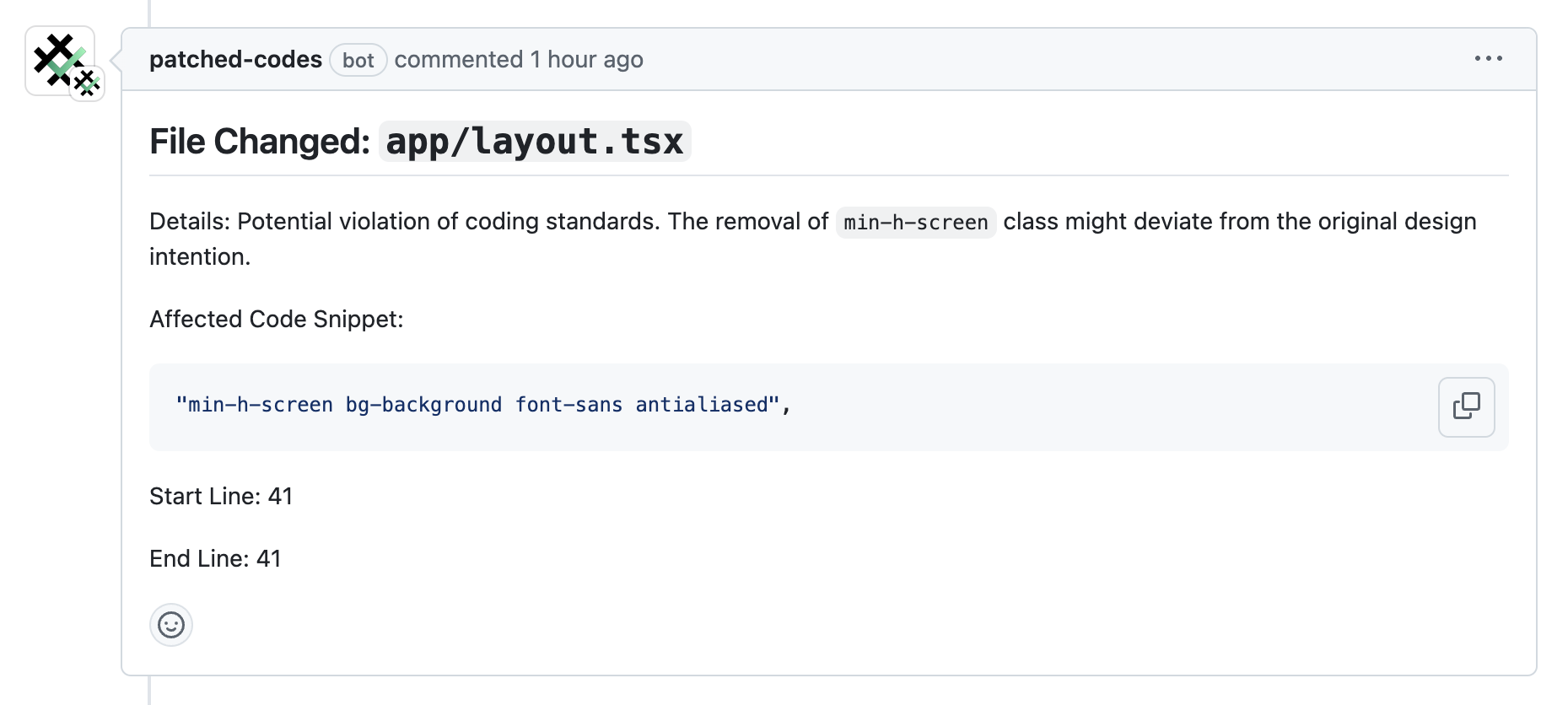 Patched code review workflow